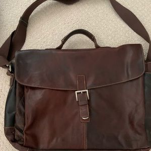 Jack Georges Leather Briefcase/Messenger Bag